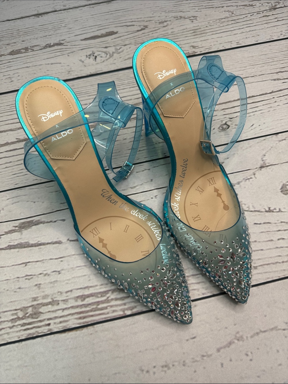 Disney+Aldo Striketwelve Cinderella Blue Slings Heels Size 8